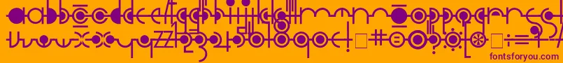Czcionka Cropograph – fioletowe czcionki na pomarańczowym tle