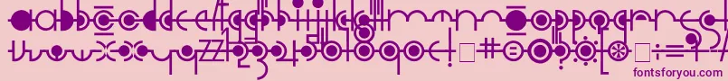 フォントCropograph – ピンクの背景に紫のフォント