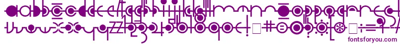 Cropograph-Schriftart – Violette Schriften auf weißem Hintergrund