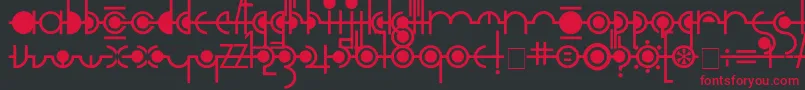 Cropograph Font – Red Fonts on Black Background
