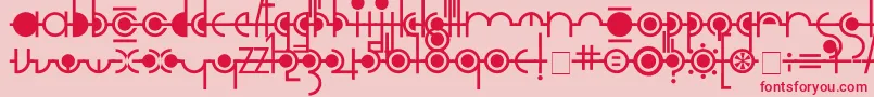 Czcionka Cropograph – czerwone czcionki na różowym tle
