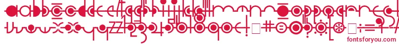 Cropograph-fontti – punaiset fontit valkoisella taustalla