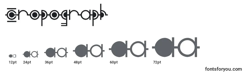 Größen der Schriftart Cropograph