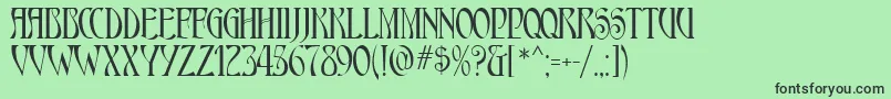 AmbrosiaMf Font – Black Fonts on Green Background