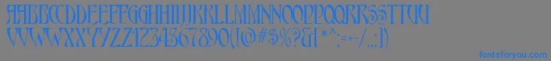 AmbrosiaMf Font – Blue Fonts on Gray Background