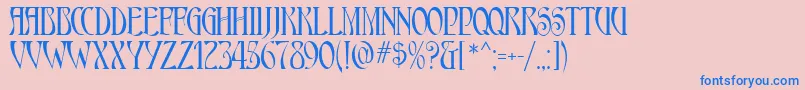 AmbrosiaMf Font – Blue Fonts on Pink Background