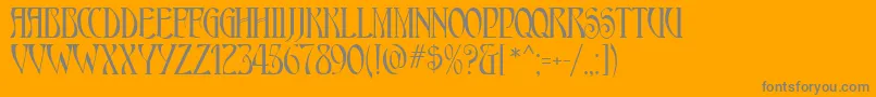 AmbrosiaMf Font – Gray Fonts on Orange Background