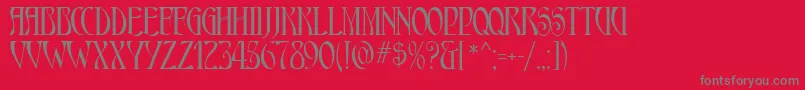 AmbrosiaMf Font – Gray Fonts on Red Background