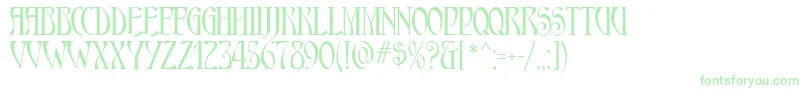 AmbrosiaMf Font – Green Fonts on White Background