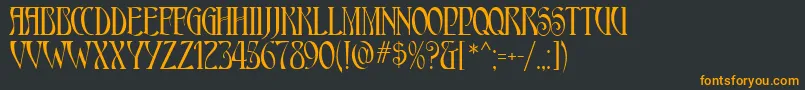 AmbrosiaMf Font – Orange Fonts on Black Background