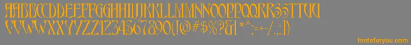 AmbrosiaMf Font – Orange Fonts on Gray Background