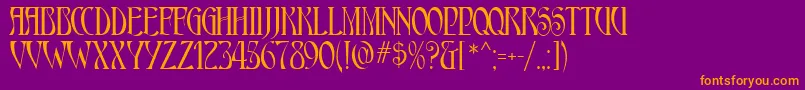 AmbrosiaMf Font – Orange Fonts on Purple Background