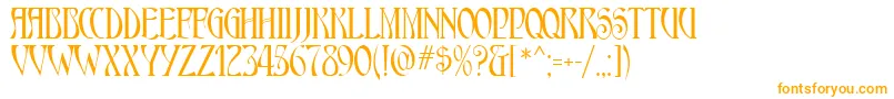 AmbrosiaMf Font – Orange Fonts on White Background