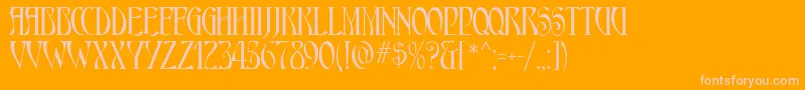 AmbrosiaMf Font – Pink Fonts on Orange Background