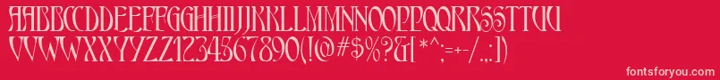 AmbrosiaMf Font – Pink Fonts on Red Background