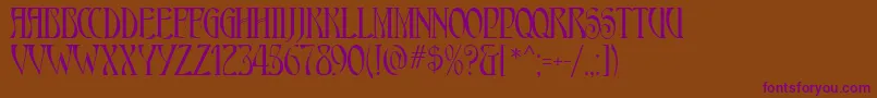 AmbrosiaMf Font – Purple Fonts on Brown Background