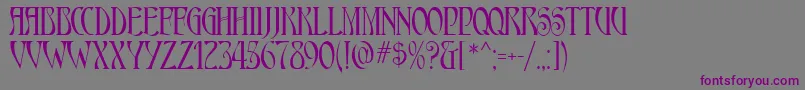 Шрифт AmbrosiaMf – фиолетовые шрифты на сером фоне
