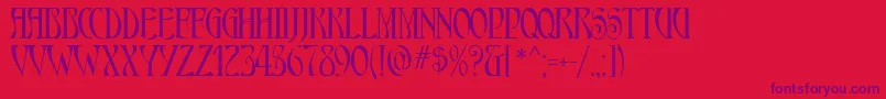 AmbrosiaMf Font – Purple Fonts on Red Background