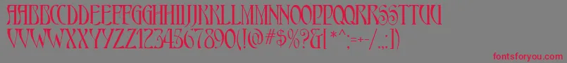 AmbrosiaMf Font – Red Fonts on Gray Background
