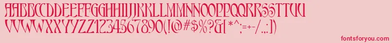AmbrosiaMf Font – Red Fonts on Pink Background