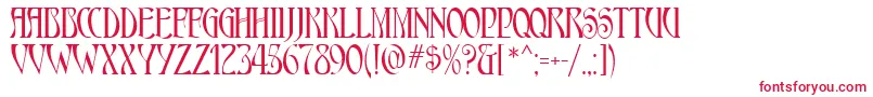 AmbrosiaMf Font – Red Fonts on White Background