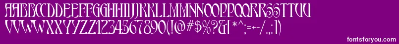 AmbrosiaMf Font – White Fonts on Purple Background