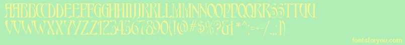 AmbrosiaMf Font – Yellow Fonts on Green Background