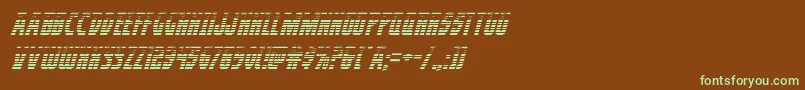 Prowlergradital-fontti – vihreät fontit ruskealla taustalla