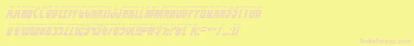 Prowlergradital-fontti – vaaleanpunaiset fontit keltaisella taustalla