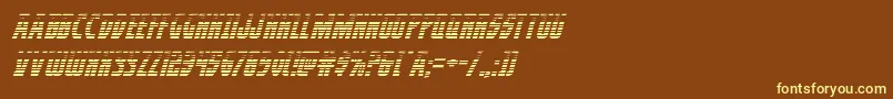 Prowlergradital-fontti – keltaiset fontit ruskealla taustalla