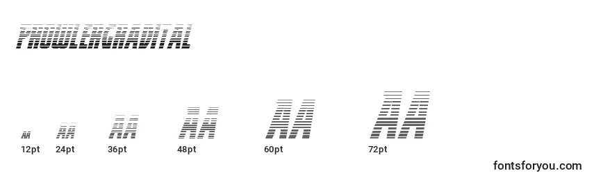 Prowlergradital Font Sizes