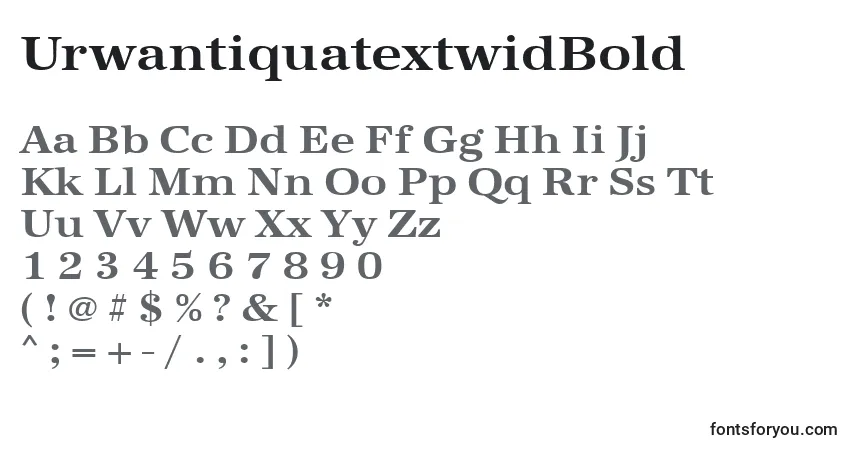 UrwantiquatextwidBoldフォント–アルファベット、数字、特殊文字