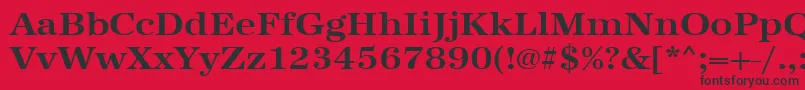 UrwantiquatextwidBold Font – Black Fonts on Red Background