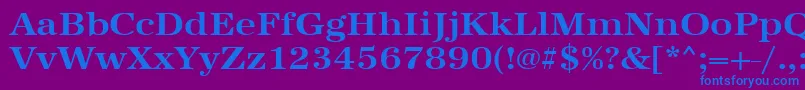 UrwantiquatextwidBold Font – Blue Fonts on Purple Background