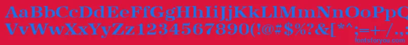 UrwantiquatextwidBold Font – Blue Fonts on Red Background