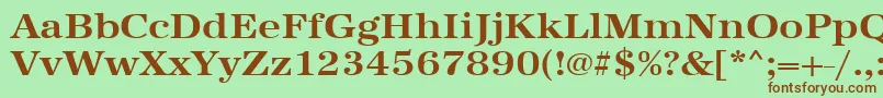 UrwantiquatextwidBold Font – Brown Fonts on Green Background