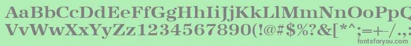 フォントUrwantiquatextwidBold – 緑の背景に灰色の文字