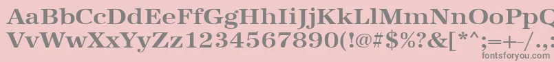 UrwantiquatextwidBold Font – Gray Fonts on Pink Background