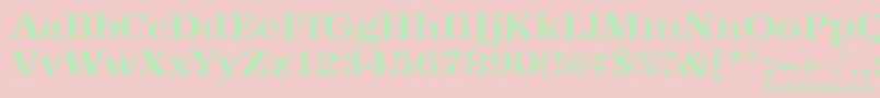 UrwantiquatextwidBold Font – Green Fonts on Pink Background