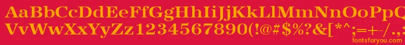 UrwantiquatextwidBold Font – Orange Fonts on Red Background