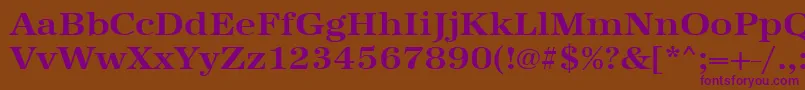 UrwantiquatextwidBold Font – Purple Fonts on Brown Background