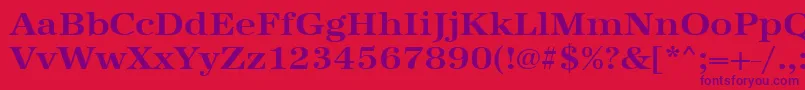 UrwantiquatextwidBold Font – Purple Fonts on Red Background