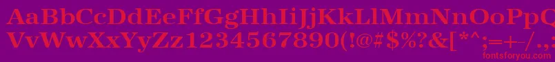 UrwantiquatextwidBold-Schriftart – Rote Schriften auf violettem Hintergrund