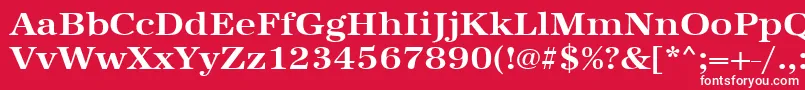 UrwantiquatextwidBold Font – White Fonts on Red Background