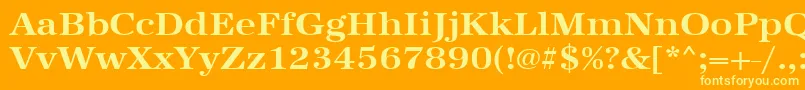 UrwantiquatextwidBold Font – Yellow Fonts on Orange Background