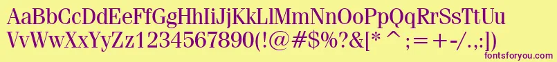 Fenicen Font – Purple Fonts on Yellow Background