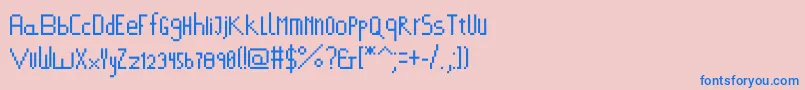 フォント378font – ピンクの背景に青い文字