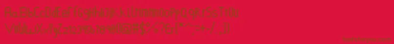 378font Font – Brown Fonts on Red Background