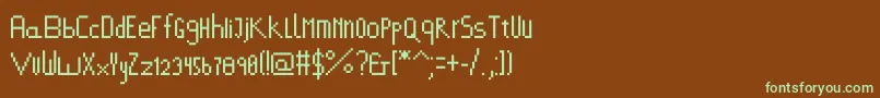 Шрифт 378font – зелёные шрифты на коричневом фоне