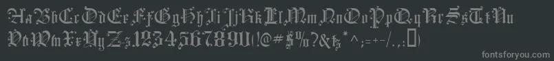 フォントCourtrai – 黒い背景に灰色の文字